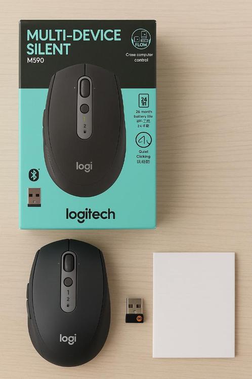 Logitech M590 Multi-Device Silent | Nieuw in verpakking, Computers en Software, Muizen, Nieuw, Muis, Draadloos, Ergonomisch, Ophalen of Verzenden