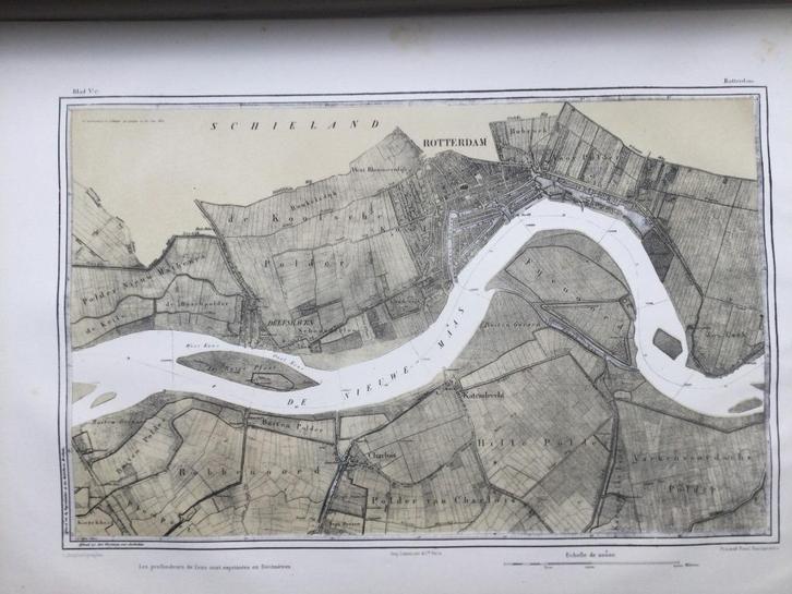 Rotterdam, Delfshaven e-o, Nieuw Maas, Goudriaan, !838, Antiek en Kunst, Kunst | Etsen en Gravures, Verzenden