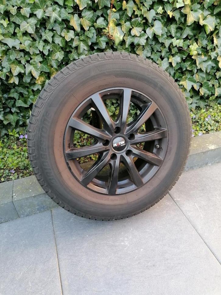 4 stuks  Platin Mat Zwarte Velgen, Auto-onderdelen, Overige Auto-onderdelen, Nissan, Hyundai, Kia, Gebruikt, Ophalen
