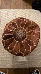 Nieuwe Marokkaanse poef Kameel, Rond, Nieuw, Leer, Ophalen of Verzenden