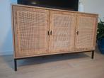 Rotan tv kast 3 deurs tv meubel dressoir, Ophalen, Zo goed als nieuw, 25 tot 50 cm, 150 tot 200 cm