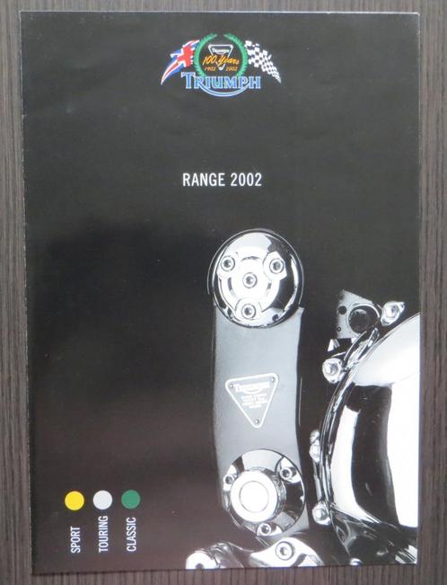 Folder Triumph modellen 2002 (Engels), Motoren, Handleidingen en Instructieboekjes, Triumph, Verzenden