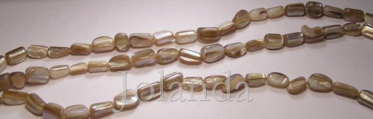 0698 Streng Agaat Beige Chips Edelsteen Kralen Ketting 8 mm, Hobby en Vrije tijd, Kralen en Sieraden maken, Nieuw, Kraal, Verzenden