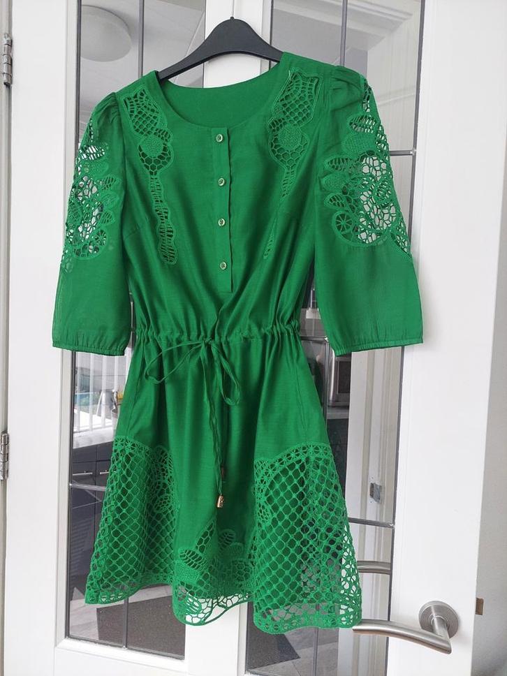 Vanilla jurk maat S, Kleding | Dames, Jurken, Zo goed als nieuw, Maat 36 (S), Groen, Boven de knie, Ophalen of Verzenden