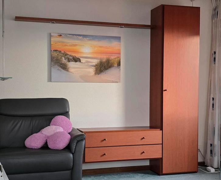 Moderne, solide kast opstelling met twee lades., Huis en Inrichting, Kasten | Wandmeubels, Zo goed als nieuw, Minder dan 150 cm