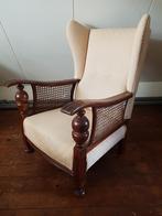 Fauteuille met Oren en Webbing - Antiek jaren 50-60, Huis en Inrichting, Fauteuils, Hout, Gebruikt, Minder dan 75 cm, 50 tot 75 cm