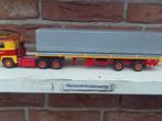 Tekno  Scania  141  met  Huifoplegger  van  Vlietko., Hobby en Vrije tijd, Modelauto's | 1:50, Ophalen of Verzenden, Nieuw, Bus of Vrachtwagen