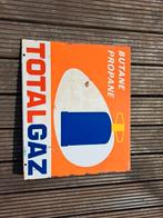Emaille reclamebord Totalgaz oranje/ blauw dubbelzijdig, Antiek en Kunst, Ophalen of Verzenden
