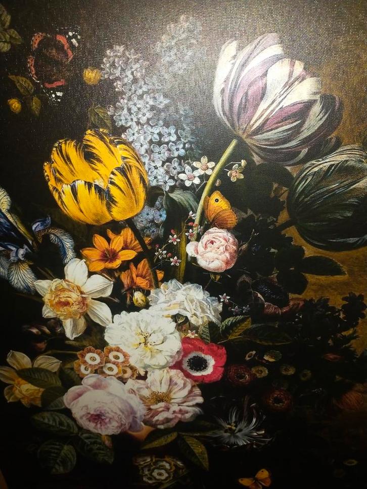 Bloemstilleven Schilderij - Oude Meesters Stijl, Antiek en Kunst, Kunst | Schilderijen | Klassiek, Ophalen of Verzenden