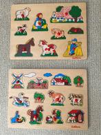NIEUW: 2 x Eichhorn houten insteekpuzzel met nopjes, Nieuw, 10 tot 50 stukjes, Van hout, Ophalen of Verzenden