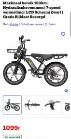 Koolux X9 Fatbike - NIEUW- GARANTIE!!, Fietsen en Brommers, Nieuw, Minder dan 47 cm, 50 km per accu of meer, Ophalen