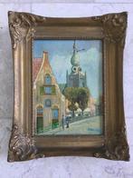 Schilderij Schiedam met Gouden Lijst, Antiek en Kunst, Kunst | Schilderijen | Klassiek, Ophalen