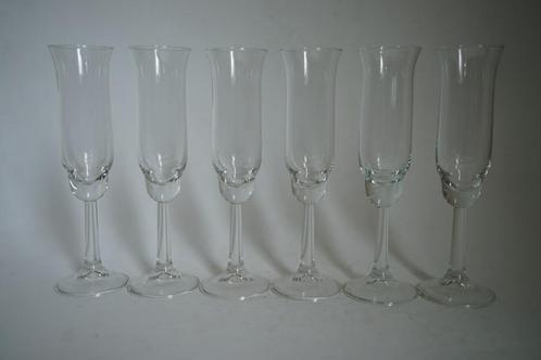 vintage set champagne glas flute Heesen Leerdam Ambassador, Huis en Inrichting, Keuken | Servies, Zo goed als nieuw, Glas of Glazen
