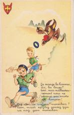 Scouting. Verkenners met de boze Wolf. Grappige oude AK., Verzamelen, Verzenden, 1940 tot 1960, Ongelopen, Kinderen