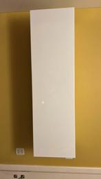 Witte hoogglans wandkast, Ophalen, Zo goed als nieuw, 25 tot 50 cm, 100 tot 150 cm