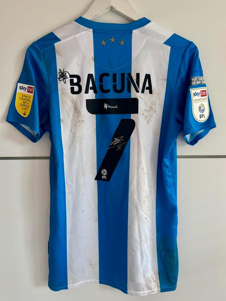 Match worn Juninho Bacuna Huddersfield Town 2020 - 2021, Sport en Fitness, Voetbal, Zo goed als nieuw, Shirt, Maat XL, Ophalen of Verzenden