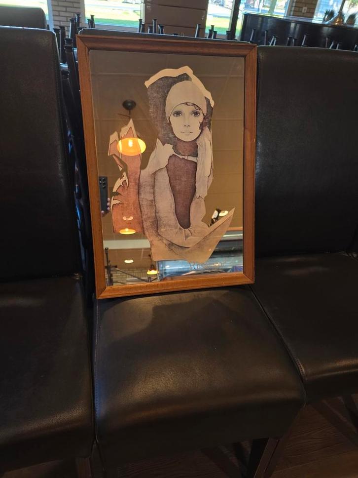 Rosamond spiegel 60 x 42 cm, Antiek en Kunst, Antiek | Spiegels, 50 tot 100 cm, Minder dan 100 cm, Rechthoekig, Ophalen