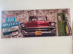 Canvas 40x100cm route 66, Ophalen of Verzenden, Zo goed als nieuw, Schilderij, 75 tot 100 cm