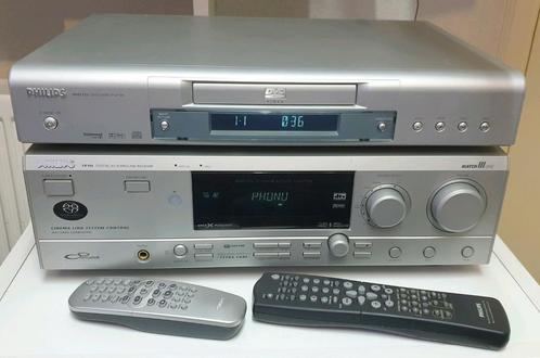 Philips set receiver fr-986 + cd dvd speler dvd-723 + remote, Audio, Tv en Foto, Stereo-sets, Gebruikt, Philips, Ophalen of Verzenden