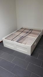 Ikea beddenframe slaapbed 2 persoon 140x200 cm wit, Huis en Inrichting, Slaapkamer | Bedden, Gebruikt, Ophalen of Verzenden, 140 cm