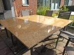 2 Tuintafels Natuursteen 200 x 100 cm en 75 cm hoogte, Ophalen, Gebruikt, Overige materialen