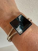 M098/Verzilverde Prachtige GLAS armband, Overige materialen, Gebruikt, X, Verzenden
