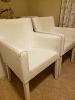 Leren stoelen/fauteuilles (stevig) per 4 of 6, Ophalen, Gebruikt, 75 tot 100 cm