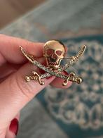 Broche piraat doodshoofd zwaard, Overige materialen, 4 tot 7 cm, Nieuw, Ophalen of Verzenden