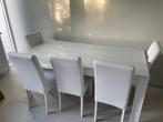 Eetkamer stoelen - 8 stoelen, Huis en Inrichting, Stoelen, Ophalen, Overige materialen, Gebruikt, Wit