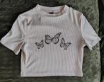 Leuk shirt met vlinders, Beige, Ophalen of Verzenden, Zo goed als nieuw, Korte mouw