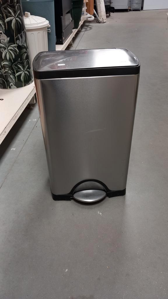 Simplehuman RVS Pedaalemmer - 40L+, Huis en Inrichting, Woonaccessoires | Prullenbakken, Gebruikt, Rvs, 50 tot 75 cm, 40 liter of meer