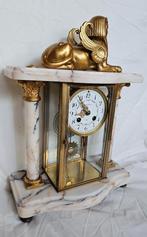 antieke glas pendule spfinx, Antiek en Kunst, Antiek | Klokken, Ophalen