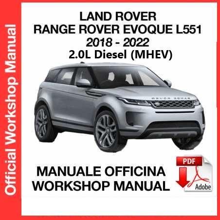 Range Rover Evoque 2018-2023 L551 Workshop manual PDF op DVD, Auto diversen, Handleidingen en Instructieboekjes, Verzenden
