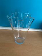 Zakdoekvaas plooivaas vaas glas 28cm hoog (2), Ophalen, Overige kleuren, Minder dan 50 cm, Glas
