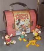 Mickey mouse lunchbox & figuren poppetjes Disney, Ophalen of Verzenden, Mickey Mouse, Zo goed als nieuw, Beeldje of Figuurtje