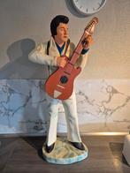Elvis Presley beeld 100cm – jaren ’80 wit pak met gitaar, Ophalen of Verzenden, Zo goed als nieuw, Mens