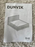 Antraciet grijze hoes voor ikea boxspring Dunvik 180 x 200, Ophalen, Tweepersoons, Zo goed als nieuw, 180 cm
