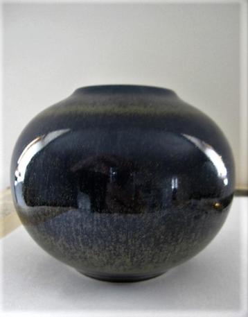 Vintage vaas donkerblauw verlopend, JLK 15-10 (7044)