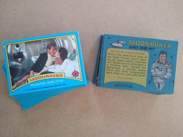 James Bond 007 Moonraker Topps 74 versch. trade cards 1979 beschikbaar voor biedingen
