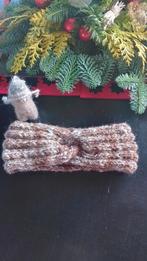 Alpaca hoofdband of oorwarmers bruin wit handgemaakt, Ophalen of Verzenden, Nieuw, Maat 38/40 (M), Muts