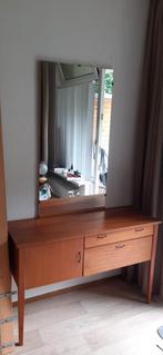 Vintage Kaptafel met Spiegel, Ophalen, Gebruikt, 100 tot 150 cm, 100 tot 150 cm