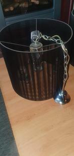 2x Zwarte kroonluchter met ketting en pegels 1 wandlamp, Ophalen, Zo goed als nieuw, Metaal, Modern