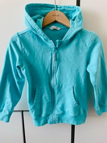 Capuchonvest Coccodrillo Turquoise Maat 122 Als nieuw Katoen beschikbaar voor biedingen