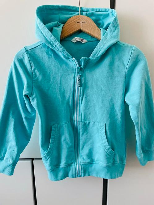 Capuchonvest Coccodrillo Turquoise Maat 122 Als nieuw Katoen, Kinderen en Baby's, Kinderkleding | Maat 122, Zo goed als nieuw