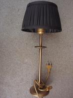 Trendy zwart tafel-dressoir lampje met organza lampenkap, Ophalen of Verzenden, Zo goed als nieuw, Metaal, 50 tot 75 cm