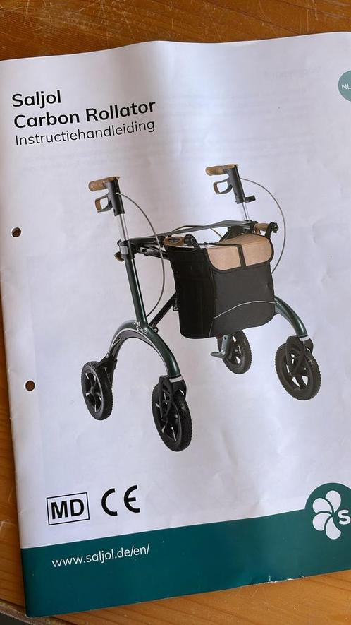 Saljol Carbon Rollator, Diversen, Rollators, Zo goed als nieuw, Lichtgewicht, Ophalen