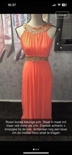 Koraal kleurige galajurk maat M/L, Maat 38/40 (M), Ophalen of Verzenden, Zo goed als nieuw, Roze