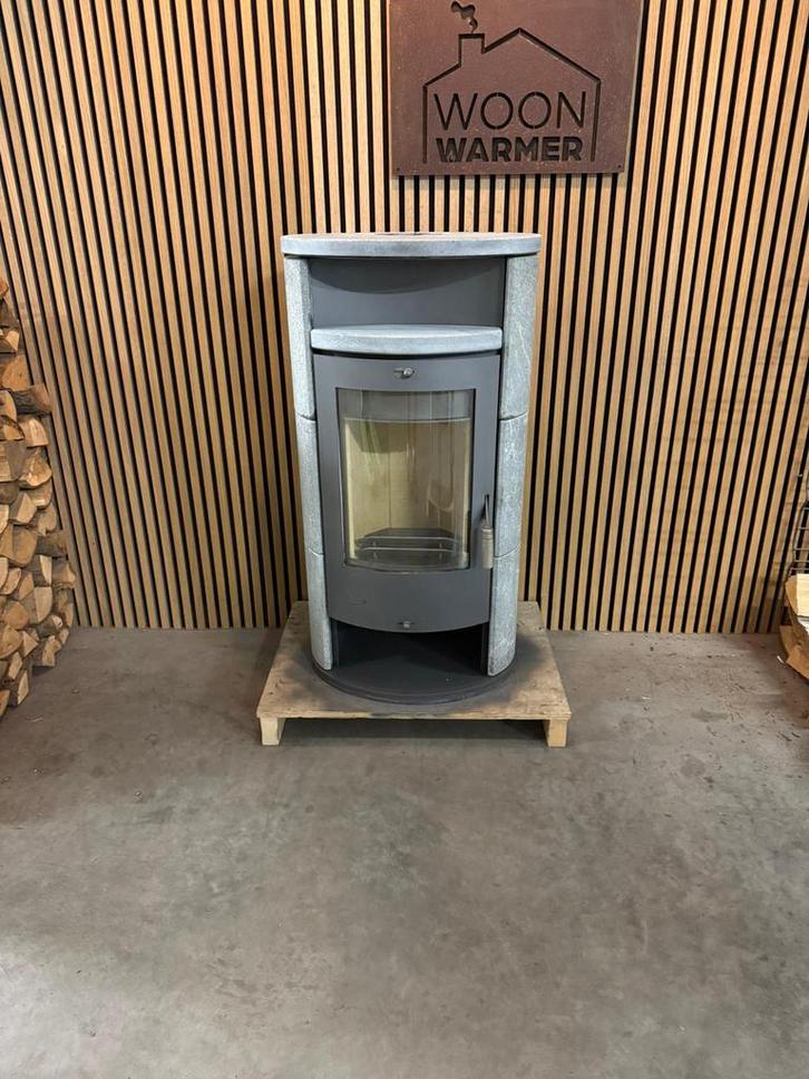 25138 Speksteenkachel Fireplace 8kw, Huis en Inrichting, Kachels, Gebruikt, Vrijstaand, Houtkachel, Hout, Ophalen
