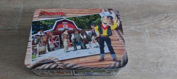 Vintage ponypark slagharen blik koekblik cowboy western doos beschikbaar voor biedingen