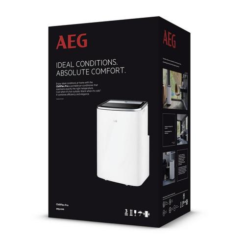 AEG Mobiele airco 9000BTU 26M2 wit, Witgoed en Apparatuur, Airco's, Refurbished, Verwarmen, Afstandsbediening, Ophalen